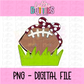 Football Bow - Maroon & White Football Bow PNG - Bow Design Sublimation - Digital Download