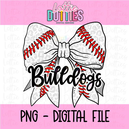 Bulldogs PNG - Bulldogs baseball bow design - Digital Download