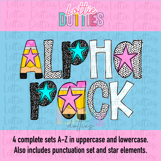 Teacher Alpha  - Alpha Pack - Alphabet Clipart - Alphabet - Educator Alpha