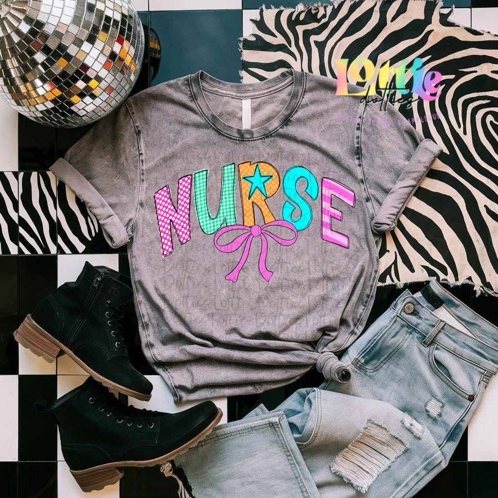 Nurse - Nurse Bow PNG- Instant Download