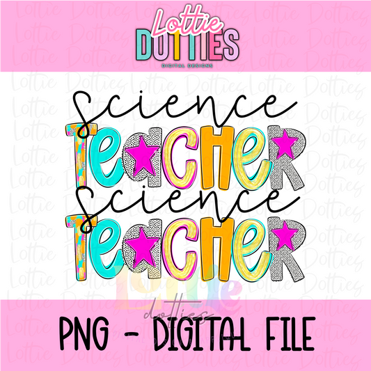 Science Teacher PNG - Poppy Teacher Designs - Digital Download