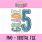 Fifth Grade PNG - Back To School - Sublimation - Digital Download