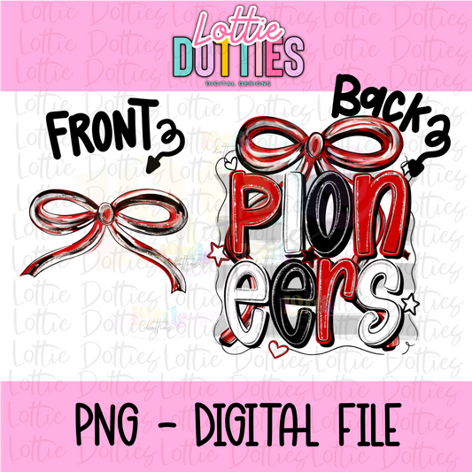 Pioneers | Red and Black Pioneers | Digital Download | Coquette Bow