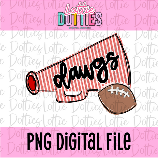 Dawgs Megaphone Png | Dawgs design | Digital Download | Red and Black