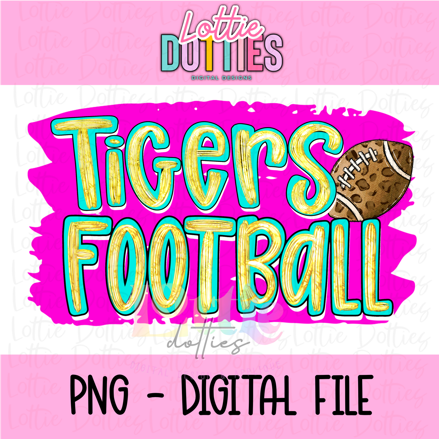 Tigers Football Mascot PNG - Mascot Designs - Digital Download