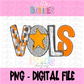Vols Png | Vols Orange and Gray Poppy Design | Poppy School Spirit Design | Digital Download