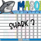 Shark Chore Chart Template - Shark 2