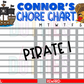 Pirate Chore Chart Template - Pirate 1