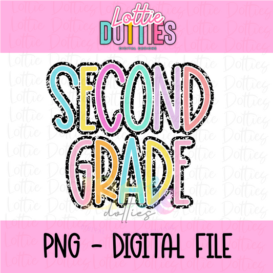 Second Grade PNG - Back To School - Sublimation - Digital Download