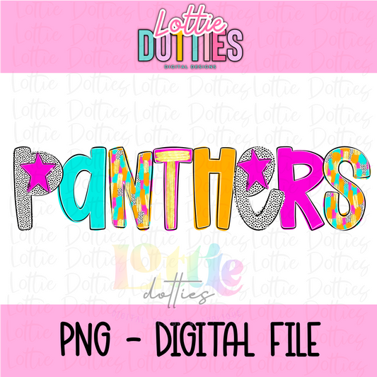 Panthers PNG - Panthers sublimation design - Digital Download - poppy mascot