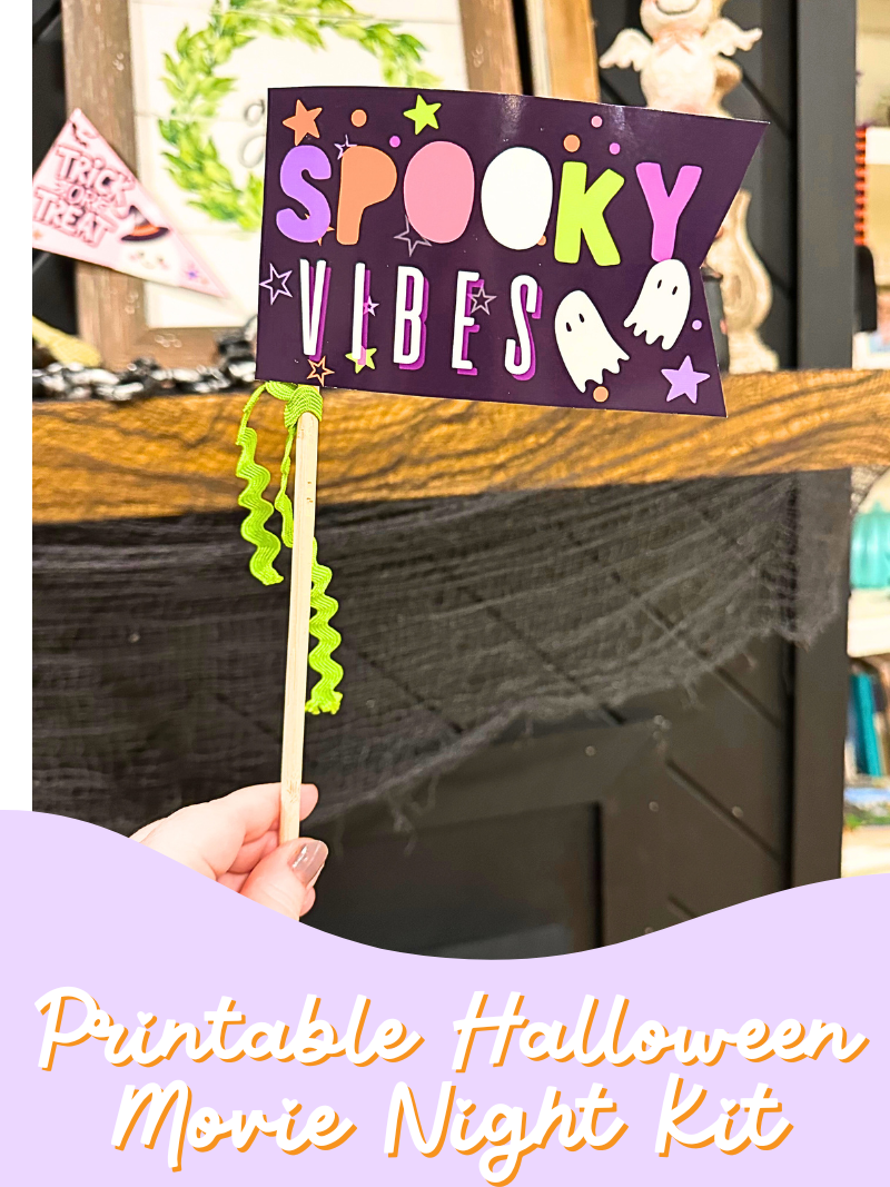 Printable Halloween Pennant Flags | Cute Spooky Party Decorations | Trick or Treat, Movie Night & Boo Basket Printables