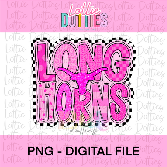 Longhorns PNG - Longhorns Pink PNG - Sublimation