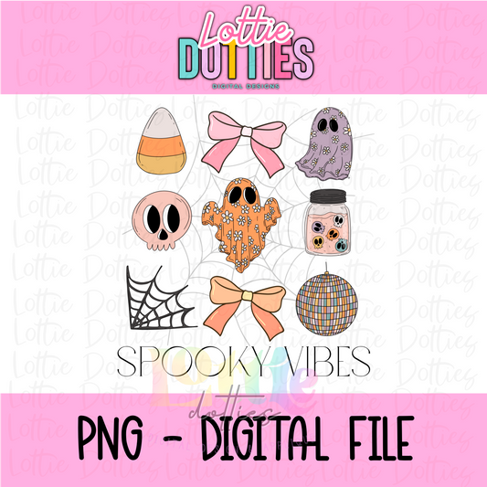 Spooky Vibes PNG - Halloween Designs - Digital Download