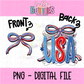 USA Bow PNG - Red White and Blue Patriotic - Sublimation - Digital Download