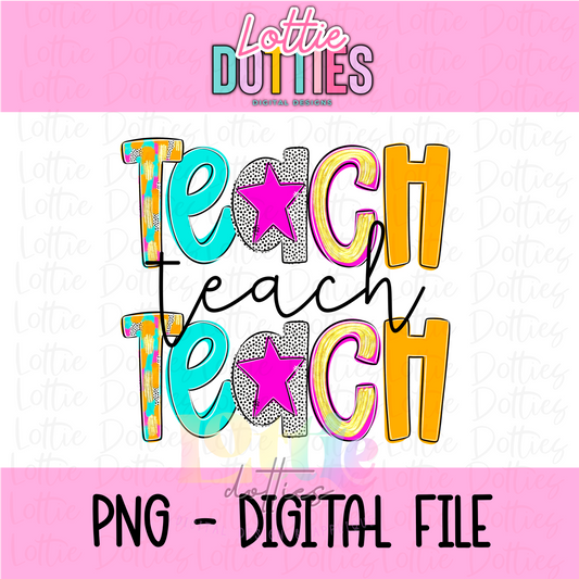 Teach PNG - Poppy Teacher Designs - Digital Download