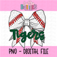 Tigers PNG - Tigers Baseball Dark Green design - Digital Download