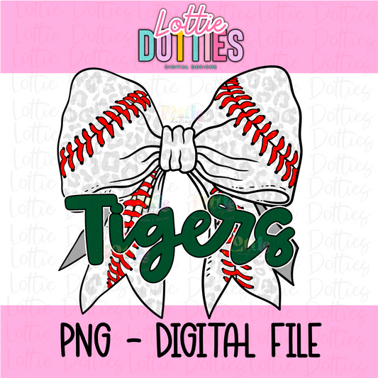 Tigers PNG - Tigers Baseball Dark Green design - Digital Download