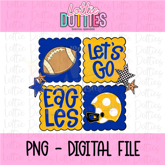Let’s Go Eagles Png | Eagles design | Digital Download | Blue and Gold