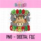 Mooey Christmas Checkered - Christmas Png - Christmas Sublimation Design- Digital Download