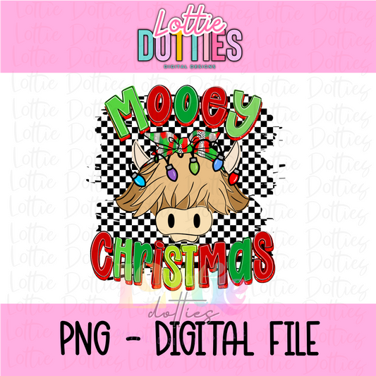 Mooey Christmas Checkered - Christmas Png - Christmas Sublimation Design- Digital Download