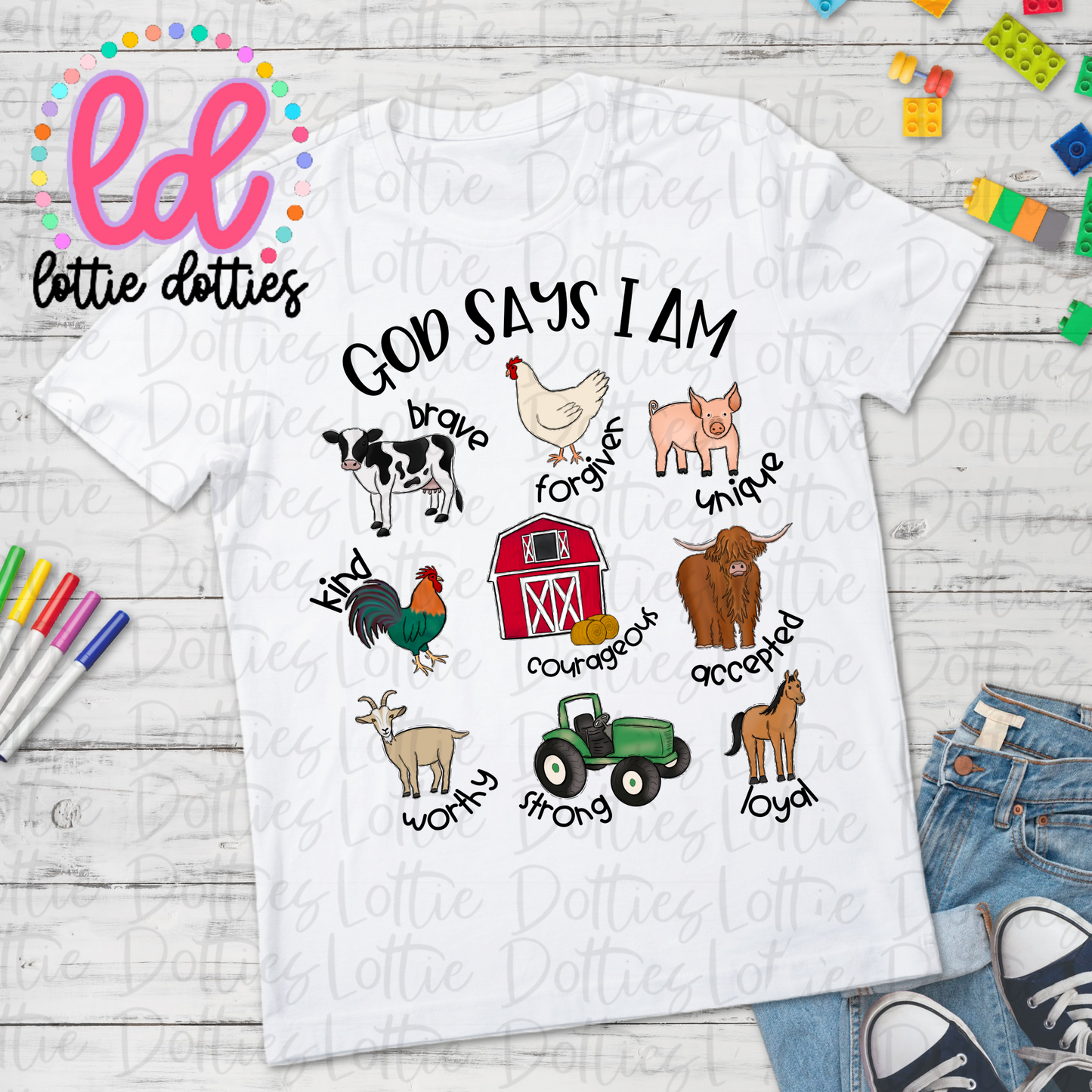 God Says I Am - Farm - Png - Farm PNG - Digital Download