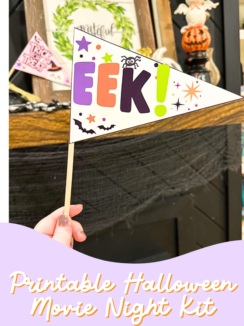 Printable Halloween Pennant Flags | Cute Spooky Party Decorations | Trick or Treat, Movie Night & Boo Basket Printables