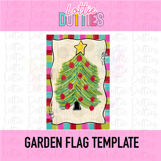 Christmas Tree Flag Png - Tree Flag - Christmas Sublimation Design - Digital Download