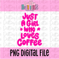Just a Girl Who Loves Coffee | Love Coffee PNG | Coffee | Digital Download