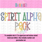 Polka Dot Spirit Alphabet - Spirit Alpha Pack - Alphabet Clipart - Instant Download - Alpha Pack