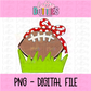 Football Bow - Red & White Football Bow PNG - Bow Design Sublimation - Digital Download