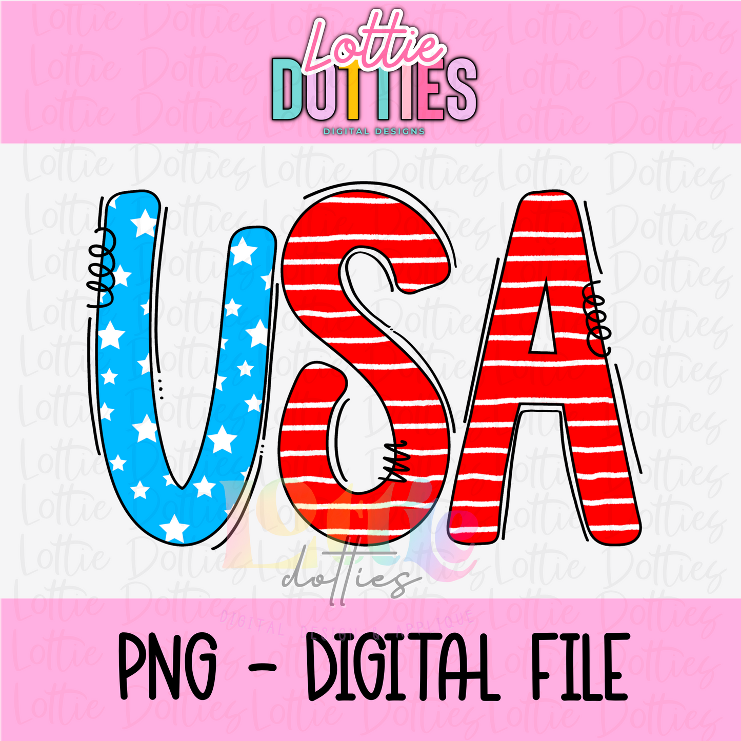 USA Png - Patriotic Sublimation Designs - Digital Download