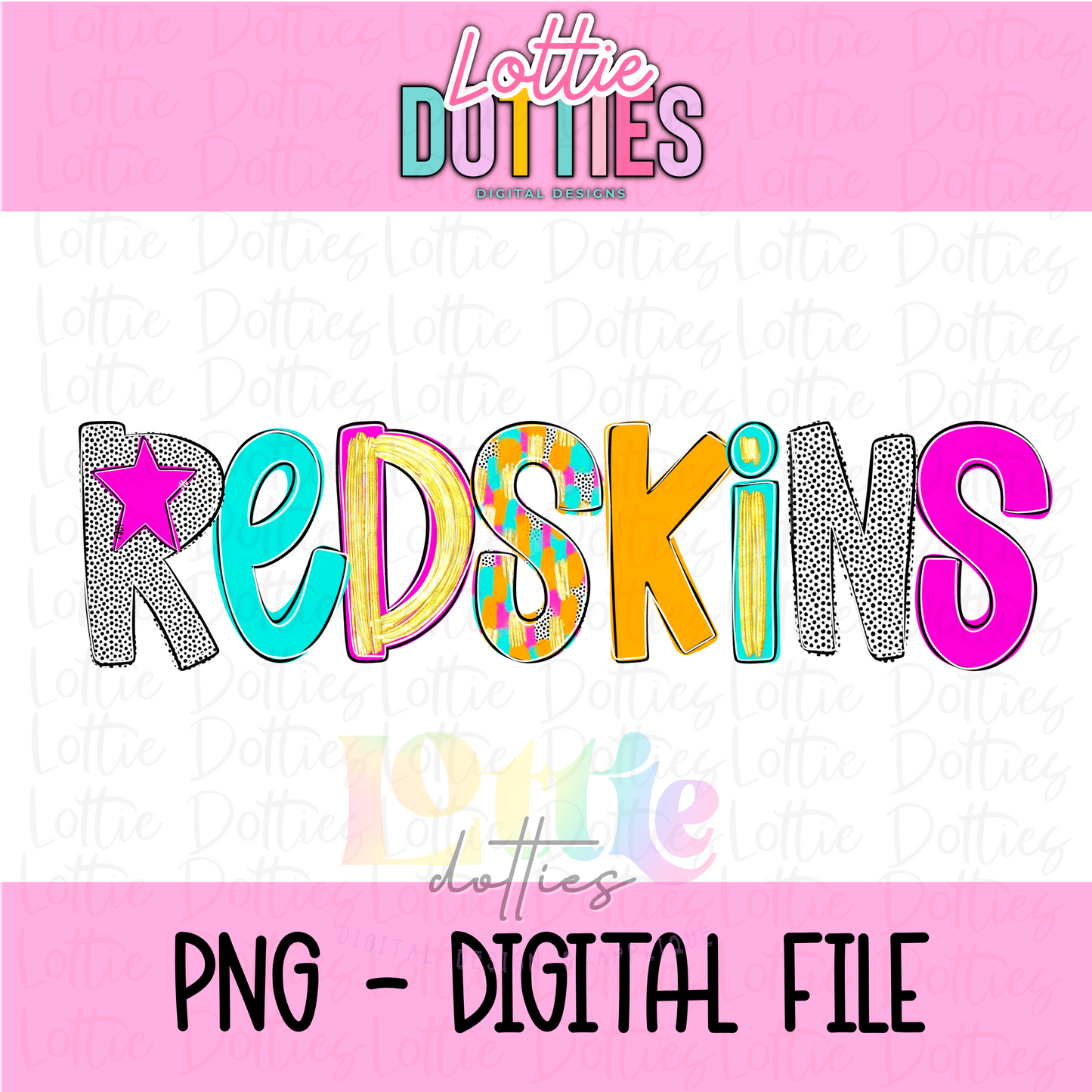 Redskins PNG - Poppy Designs - Digital Download