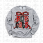 Bobcats PNG - Bobcats Red & Black bow design - Digital Download - coquette mascot
