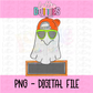 Ghost Boy Name Plate Png - Ghost Png - Halloween Sublimation Design - Kids Halloween Design - Digital Download