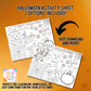 Halloween Activity Sheets - Printable| Printable Halloween Activity |Happy Halloween | Halloween Design | Digital Download