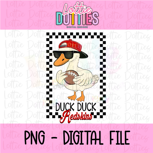 Duck Duck Redskins PNG - Boys Redskins design - Digital Download - coquette mascot