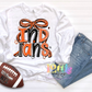 Indians PNG - Indians Orange and Black bow design - Digital Download - coquette mascot
