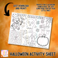Halloween Activity Sheets - Printable| Printable Halloween Activity |Happy Halloween | Halloween Design | Digital Download