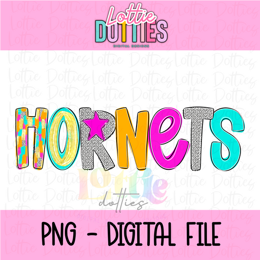 Hornets Mascot PNG - Poppy Mascot Designs - Digital Download