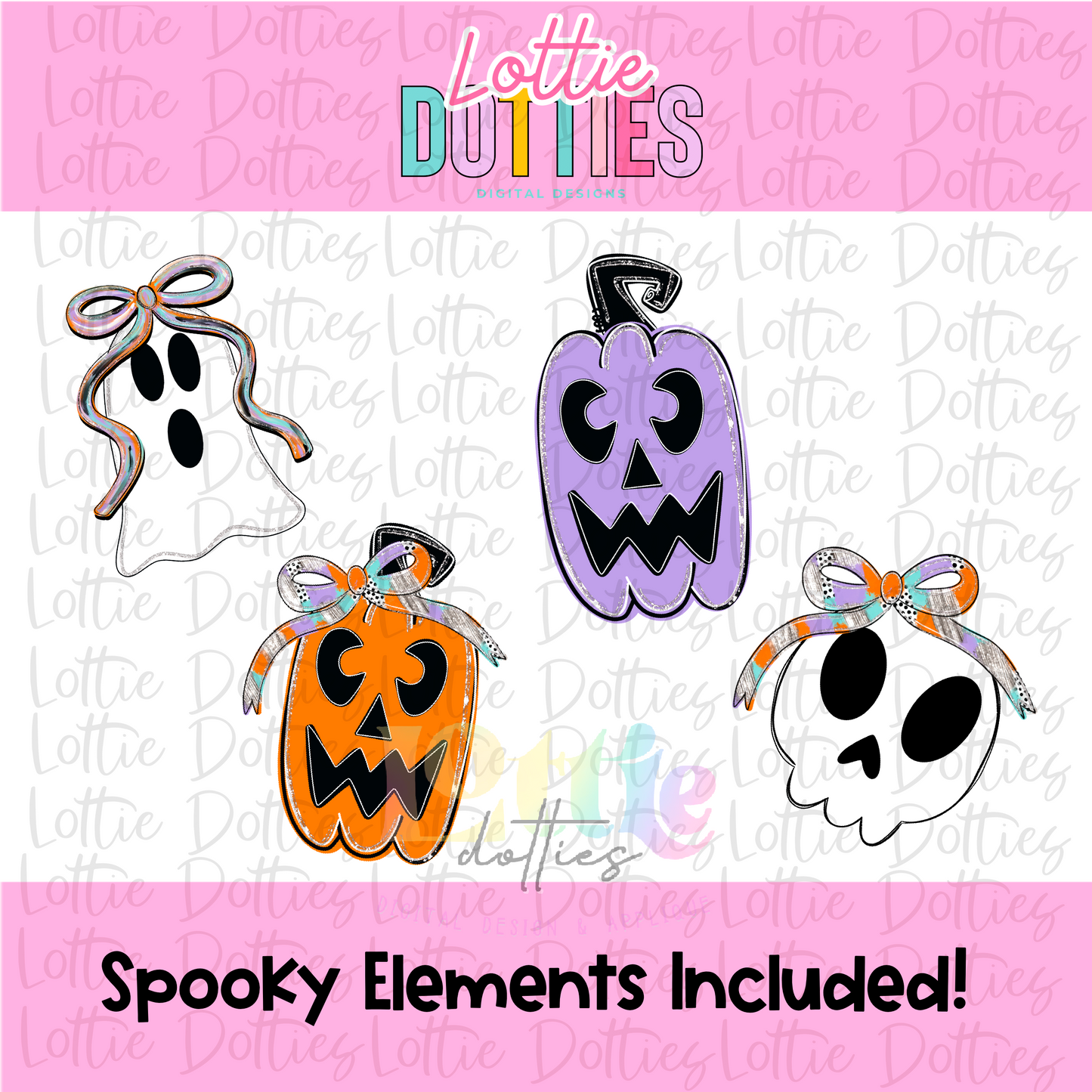 Spooky Pastel Poppy Alpha - Halloween Pastel Poppy Alphabet - Alpha Pack - Alphabet Clipart - Instant Download  - Alpha Packs