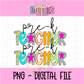 Pre-k Teacher PNG - Poppy Teacher Designs - Digital Download