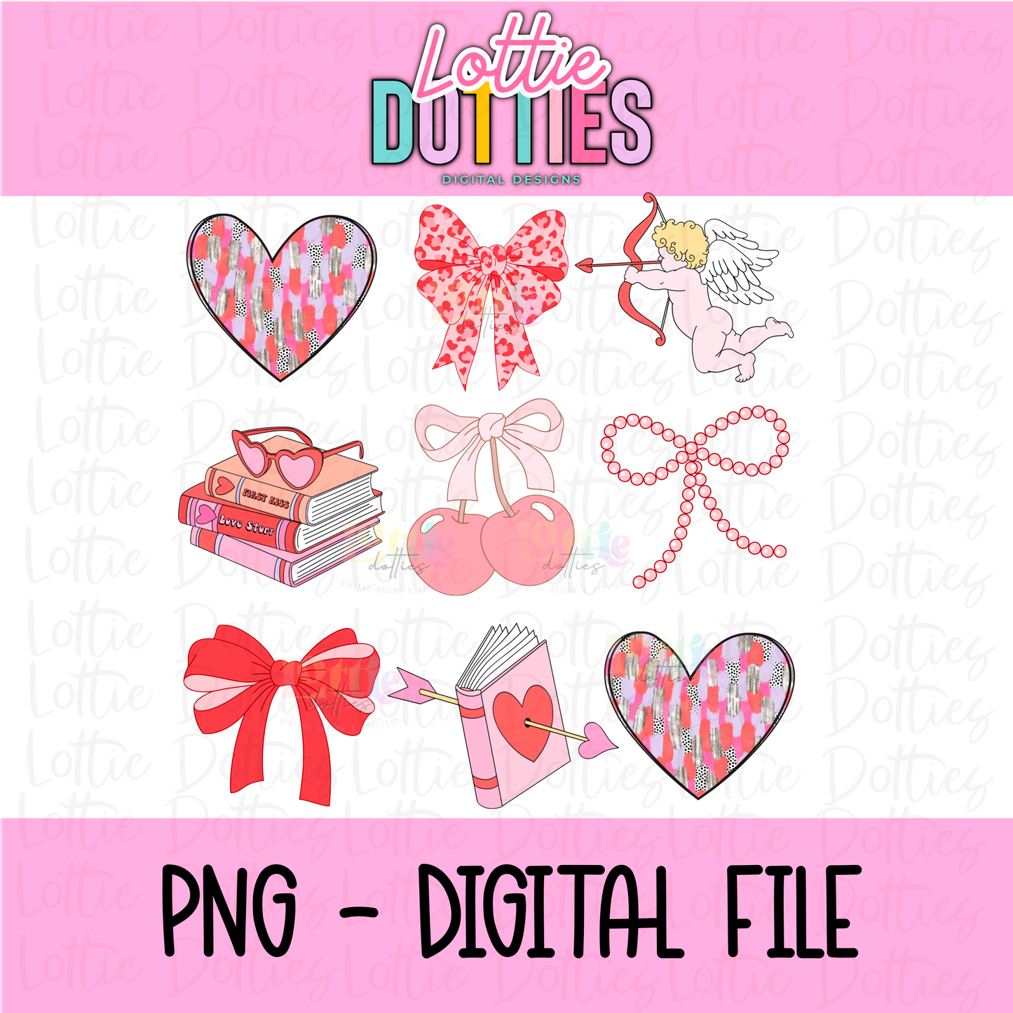 Bookish Valentine’s PNG - Bookish - Valentine's Day Sublimation - Valentines Design