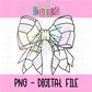 Volleyball Bow - PNG - Bow Design Sublimation - Digital Download