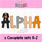 Vols Alphabet - Volunteers Alpha Pack - Alphabet Clipart - Instant Download