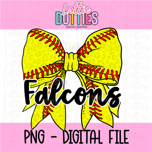 Falcons PNG - Falcons Softball bow design - Digital Download