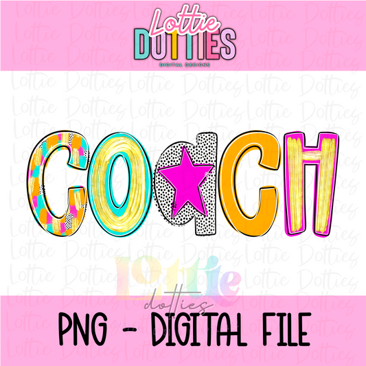 Coach PNG - Coach PNG- Digital Download - Sublimation Design