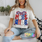 Mustangs PNG - Mustangs Red White and Blue bow design - Digital Download - coquette design
