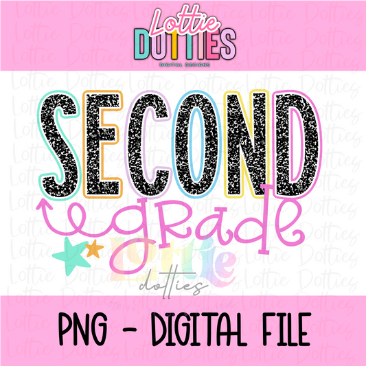 Second Grade PNG - Back To School - Sublimation - Digital Download