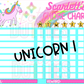 Unicorn Chore Chart Template - Unicorn 1