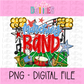 Marching Band PNG - Light Blue and Red Marching Band design - Digital Download